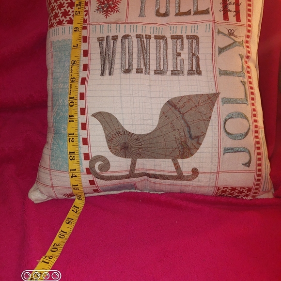 Embroidered Holiday Pillow - Picture 3 of 4